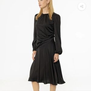 Nwt Blank Side Draped  Knee Length Dress